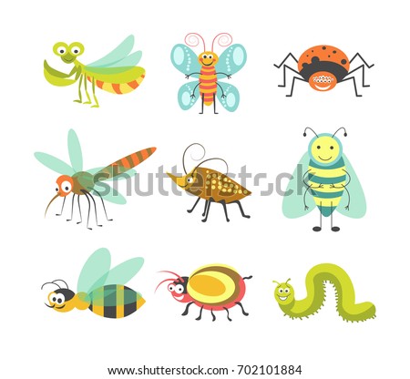 Insect Cartoon Set Stock Vector 79832152 - Shutterstock