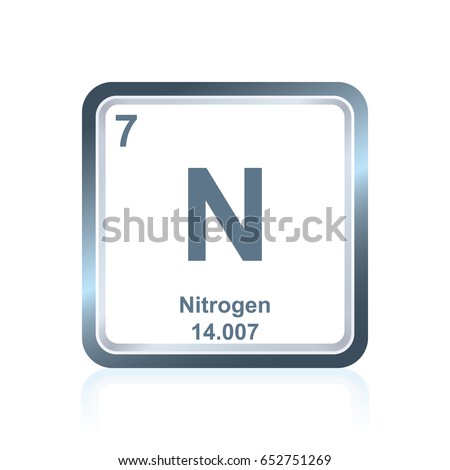 Symbol Chemical Element Nitrogen Seen On Stock Vector 652751269 ...