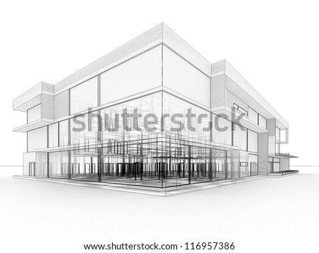 Blueprint Design Modern Office Building Architects Stock ... Blueprint Design Modern Office Building Architects Stock ...