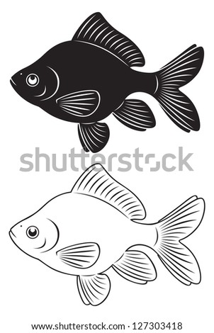 The figure shows a goldfish