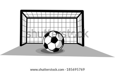 Soccer Goal Ball Stock Vector 185695769 - Shutterstock