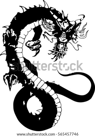 tribal dragon tattoo design illustration stock vector 565457746 tribal dragon tattoo design illustration stock vector 565457746