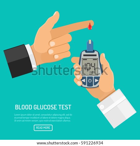 blood veins test glucose Blood Meter Blood Vector Hand Stock Holds Glucose