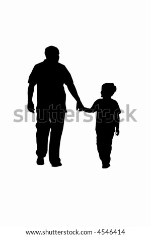 Download Father Son Walking Silhouette Stock Vector 4546411 ...