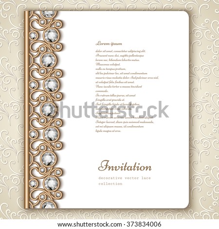 Unique 22 Gold Border Card Stock