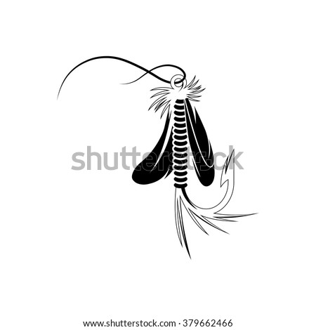 Download Fly Fishing Lure Vector Design Template Stock Vector 379662466 - Shutterstock