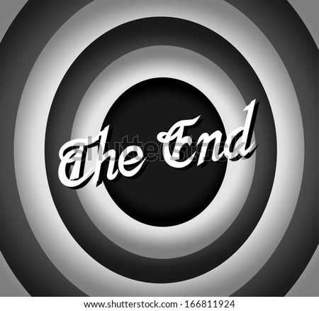 End Typography Old Movie Screen Stock Vector 209091697 - Shutterstock