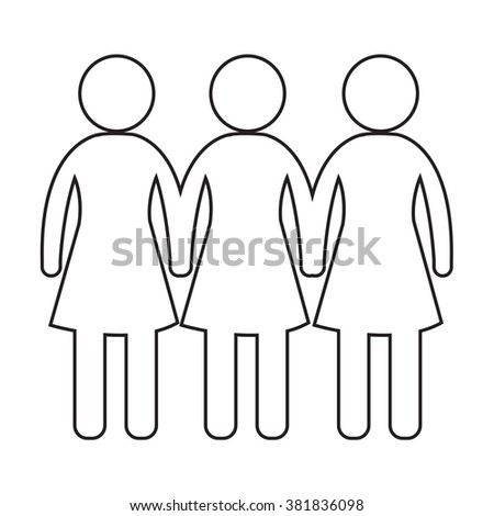 Stick Figures Vector Symbols Different Relationship Stock Vector ...