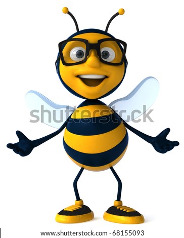 Cartoon Character Series Strong Bee Stock Vector 32843041 - Shutterstock