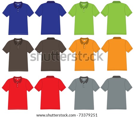 polo shirt design Vector template - stock vector