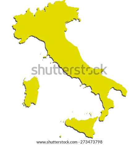 Simple Map Italy Stock Illustration 149081561 - Shutterstock