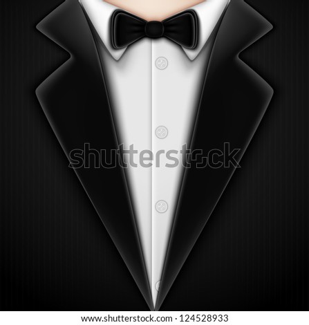 Tuxedo Bow Tie Eps 10 Stock Vector 124528933 - Shutterstock