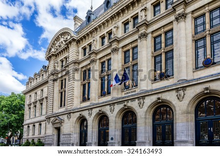 Facade Sorbonne University France European Union Stock Photo 324163493 ...