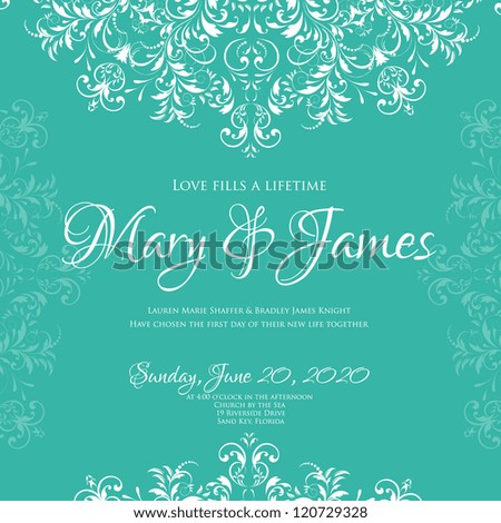 Wedding Card Or Invitation With Abstract Floral Background Greeting Postcard In Grunge Retro Vector Wedding Card Or Invitation With Abstract Floral Background Greeting Postcard In Grunge Retro Vector