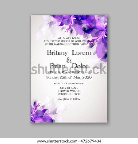 wedding invitations templates purple