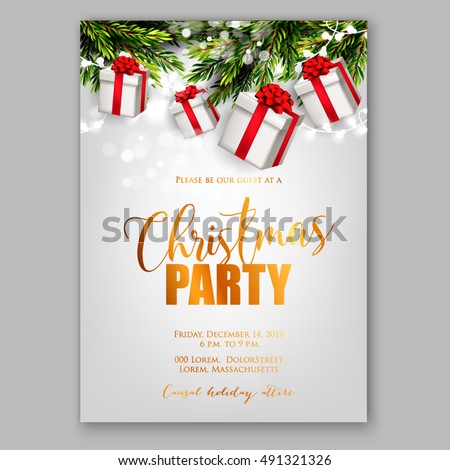 new year party invitation cards