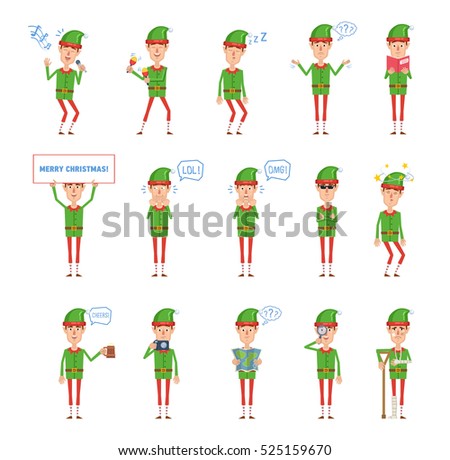 Big Set Lumberjack Emoticons Woodcutter Emojis Stock 