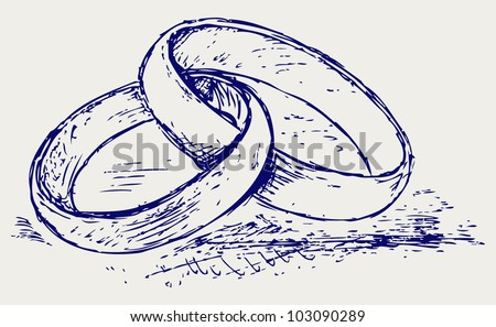 Sketch Pencil Wedding Rings Stock Vector 103090289 - Shutterstock