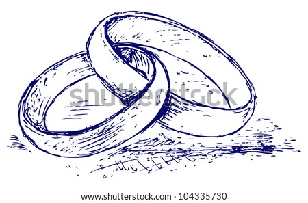 Sketch Pencil Wedding Rings Stock Vector 107261126 - Shutterstock