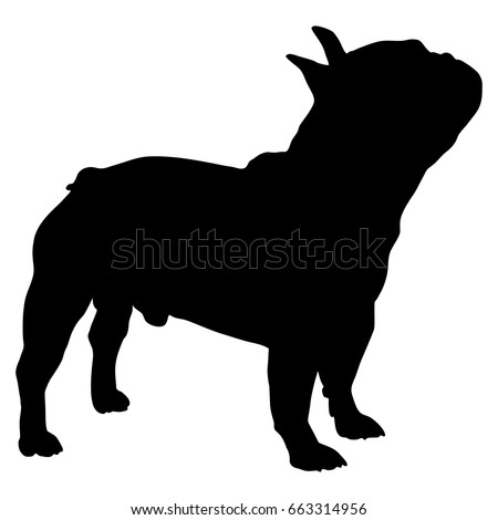 Download French Bulldog Silhouette Vector stockvektor 663314956 ...