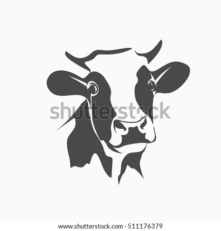 Holstein Cow Portrait Stylized Vector Symbol Stock Vector 511176379 ...