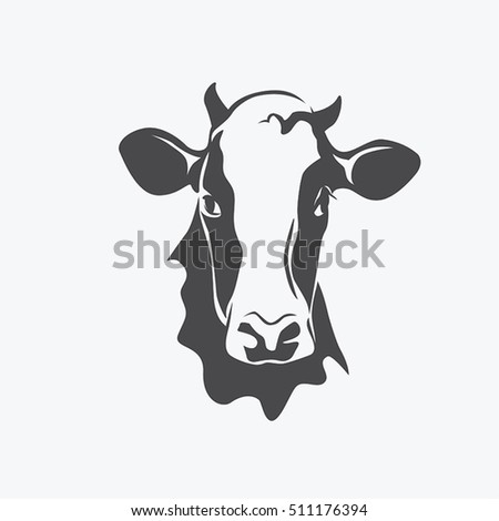 Holstein Cow Portrait Stylized Vector Symbol Stock Vector 511176379 ...