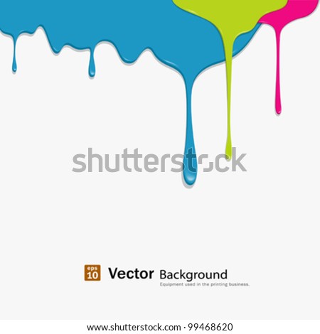 Paint colorful dripping background, vector illustration