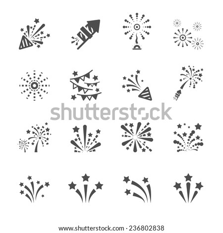 firework icon set 4, vector eps10.