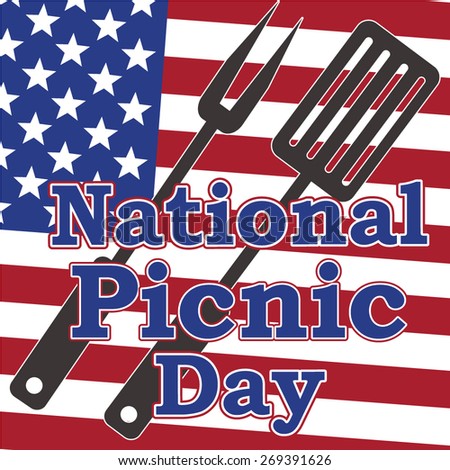 Vector Concept National Picnic Day Usa Stock Vector ...