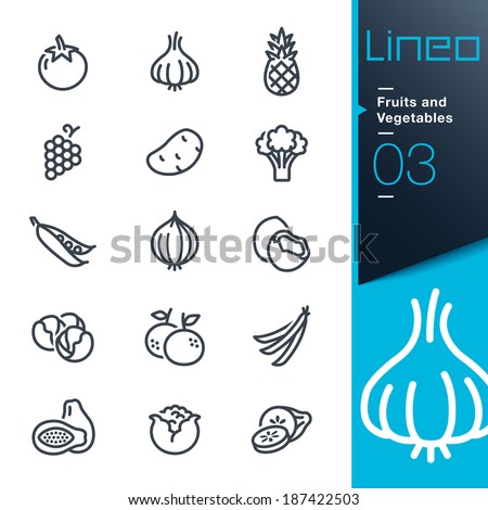 Lineo - Fruits and Vegetables outline icons