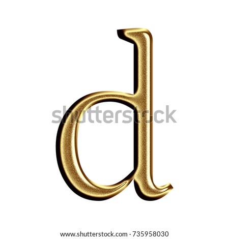 Gold Alphabet Symbol Lowercase Letter Stock Illustration 73924849 ...