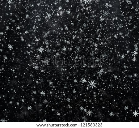 Falling snowflakes, snow background