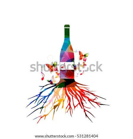 tree bottle vector Royalty Stock Glass Butterfly Wine Images, Free Images