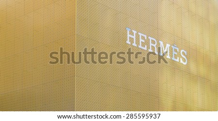 HONG KONG - MAY 7: Hermes Store in Hong Kong on May 7, 2014. Hermes is famous luxury brand existing since 1837. It had 2.4 billion EUR revenue in 2010.