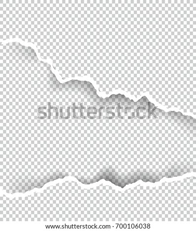 Realistic Vector Torn Paper Ripped Edges Stock Vector 550587682 ...