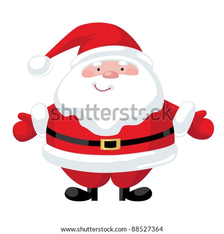 Smiling cartoon Santa Claus character