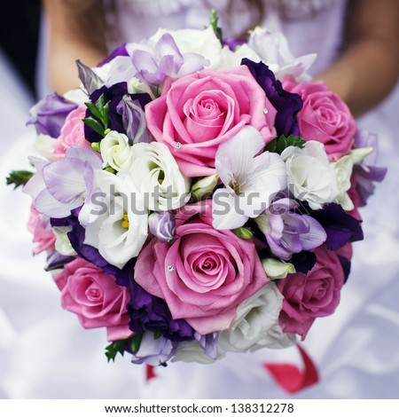 Wedding bouquet close-up - stock photo