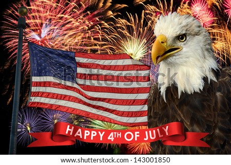 Прогнозы для Вас на каждый день!!! - Страница 41 Stock-photo-fireworks-display-during-fourth-of-july-with-american-flag-and-bald-eagle-143001850