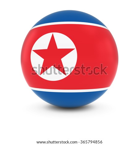 North Korean Flag Ball Flag North Stock Illustration 365794856 ...