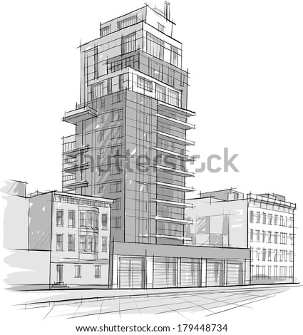 Architect Buildings Sketches architecture sketch drawing buildingcity stock vector 179448743 Architect Buildings Sketches architecture sketch drawing buildingcity stock vector 179448743