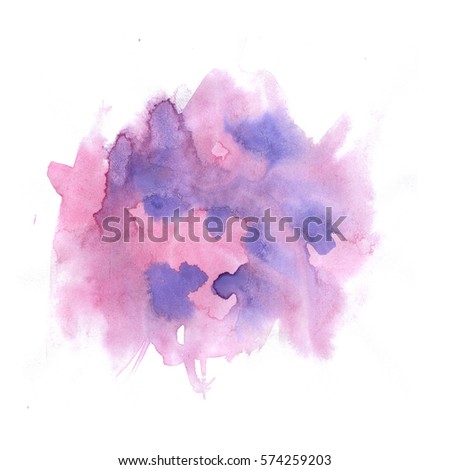 Watercolor Splash Color Watercolor Blue Purple Stock Illustration ...