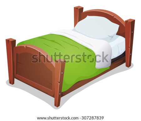 Interior Pic Of Bed wood bed green blanket illustration cartoon wooden stock vector with of a children for boys and