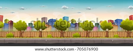 Cartoon City Illustration Cartoon City Scene Stock Illustration ...