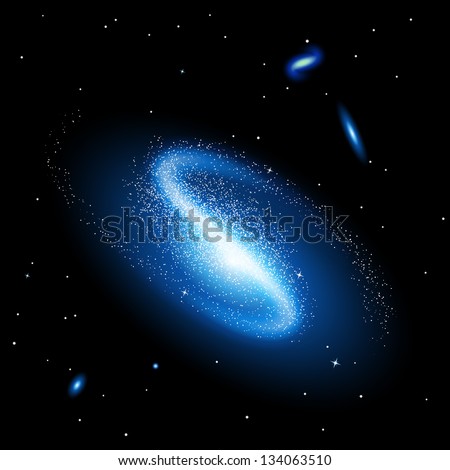 Galaxy, eps10 vector - stock vector