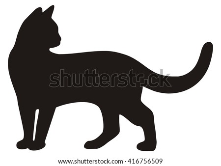 Black Catvector Icon Stock Vector (Royalty Free) 416756509 - Shutterstock