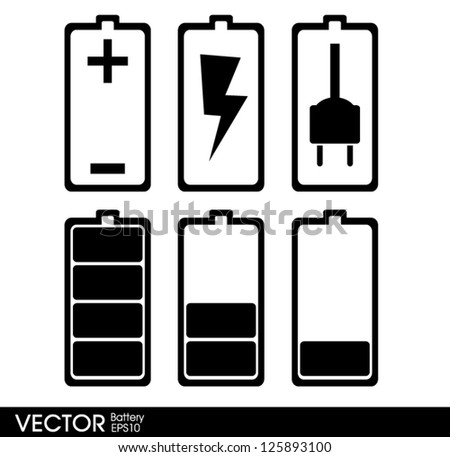 Set Battery Charge Icon Stock Vector (Royalty Free) 125893100 ...