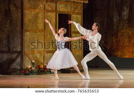 DNIPRO, UKRAINE - NOVEMBER 19, 2017: Classical ballet Giselle performed by members of the Dnipro Opera and Ballet
Theatre.