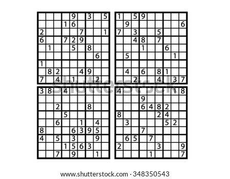 sudoku expert level stock vector 348350543 shutterstock