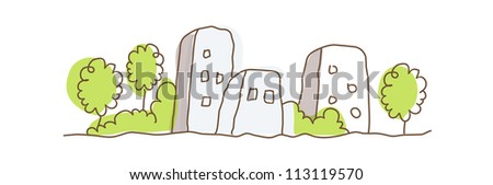 Rip Grave Cartoon Halloween Vector Illustration Stock Vector 156686954