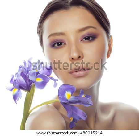 https://thumb1.shutterstock.com/display_pic_with_logo/713761/480015214/stock-photo-young-pretty-asian-woman-with-flower-purple-orchid-close-up-isolated-on-white-background-spa-480015214.jpg